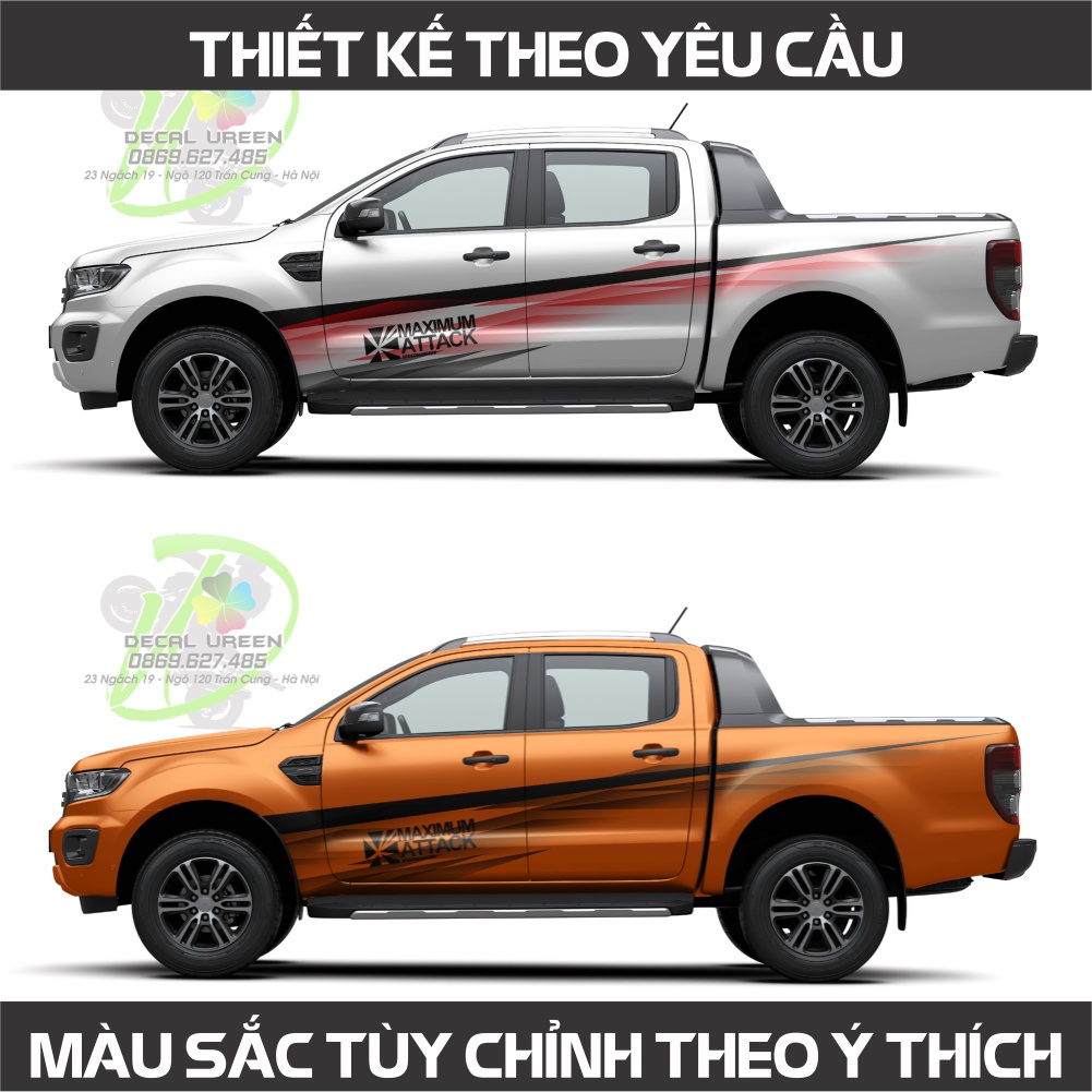 Tem xe ranger mẫu 006 - tem xe bán tải đẹp
