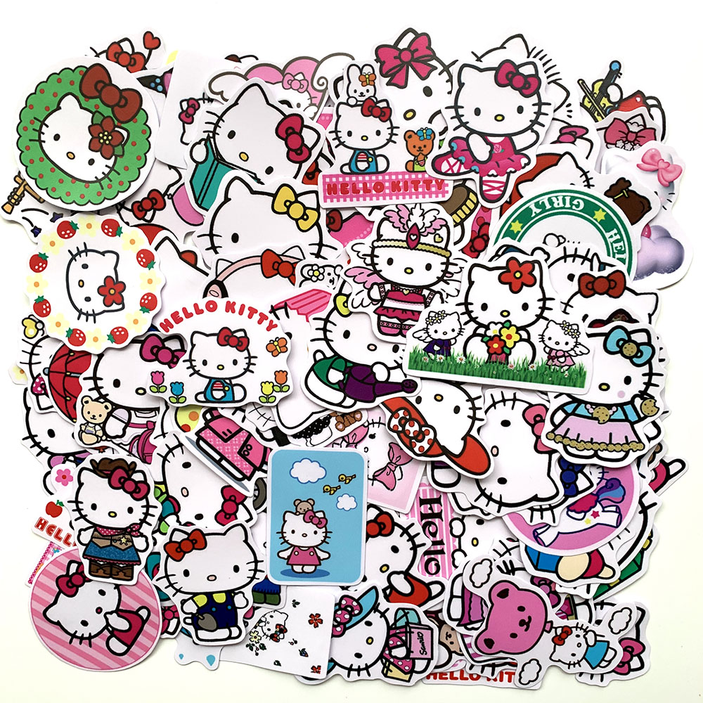 Giảm giá Sticker Hello Kitty set 30 ảnh decal hình dán - BeeCost
