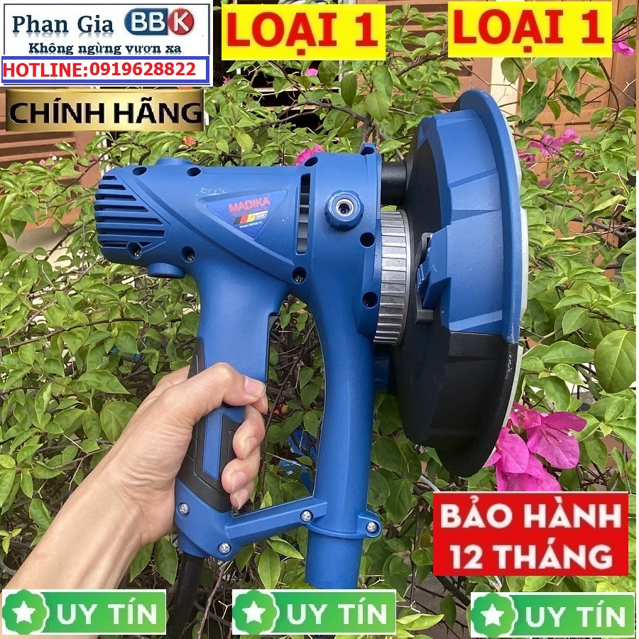 Máy chà nhám tường làm sơn bả madika 180-2 công suất 830w- kèm 5 giấy nhám