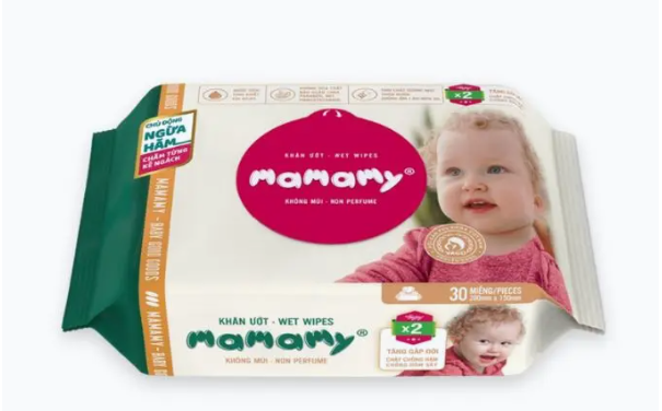 Khăn ướt mini bỏ túi cho bé mamay 30 tờ greenkios
