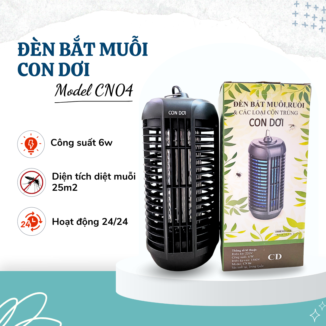 [HCM] Đèn bắt muỗi ruồi và các loại côn trùng Con Dơi model CN04