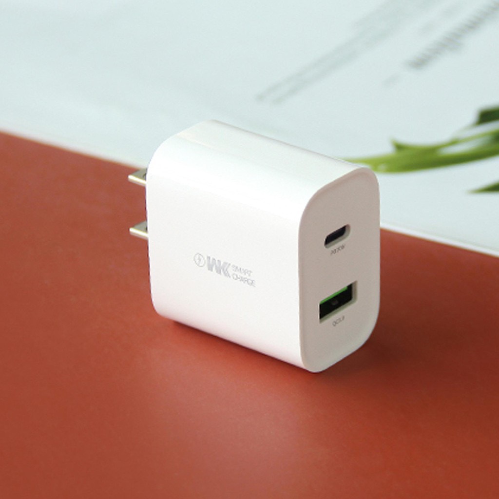 Củ sạc nhanh 20w 2 cổng sạc nhanh pd3.0 | qc3.0 20w đầy 50% pin chỉ trong 30 phút , chính hãng wp-u53 bảo hành 12 tháng,ak mobile