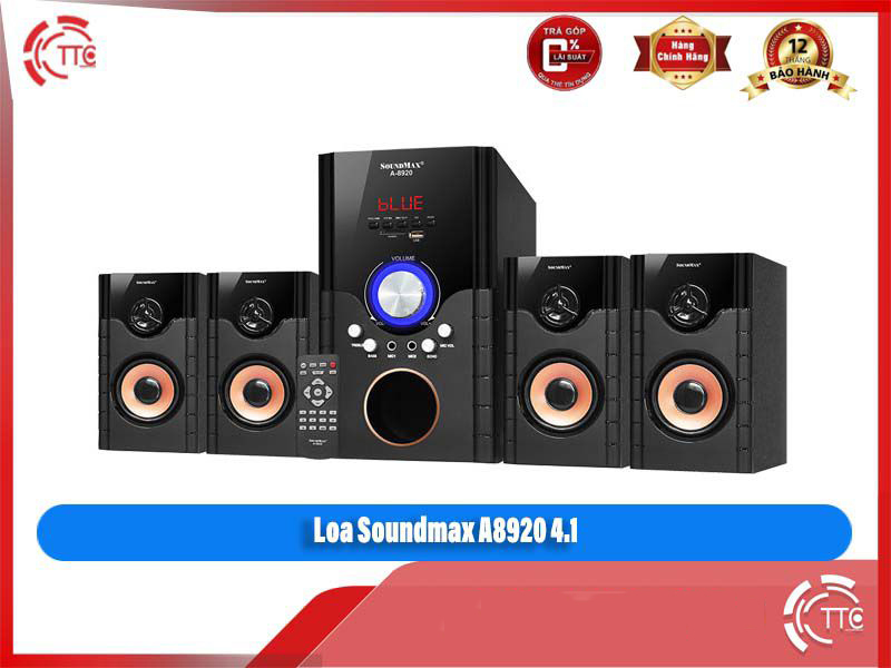 Loa máy tính vi tính soundmax a8920 - 4.1/ usb, sd card, bluetooth , bluetooth, điều khiển từ xa, 2micro, amm tanh siêu trầm mạnh mẽ