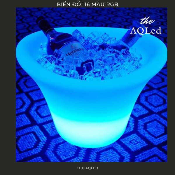 [Độc Lạ] Xô đá nhựa LED XD02| Xô đá cafe, xô đá bar, xô đá  | Hot nhất 2020 | Nổi bật và khác biệt - Biến đổi 16 màu - Siêu bền - Siêu chống nước 27cm*30cm