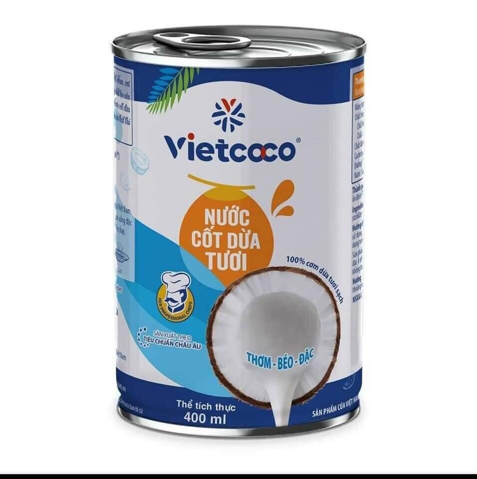 Cốt dừa tươi Vietcoco lon 400ml - Tiện lợi cho món ăn Việt - SHOP ANPHUONG