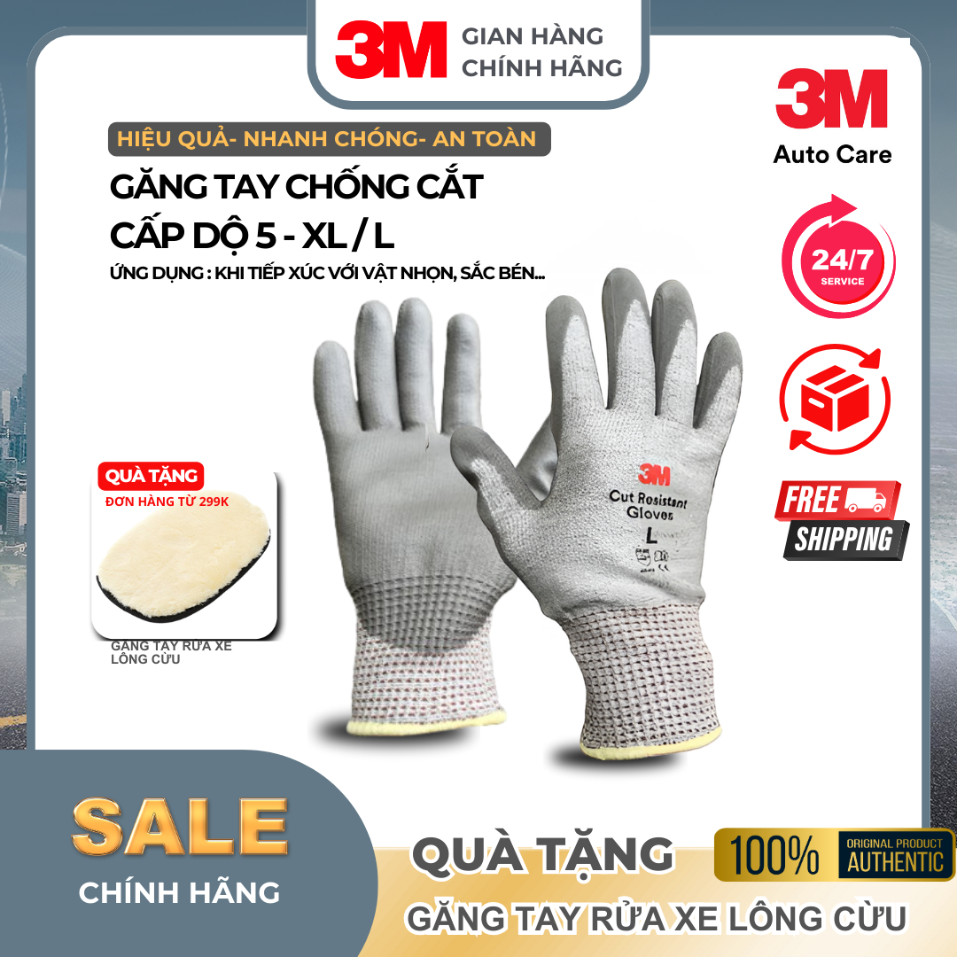 Găng tay chống cắt cấp độ 5 3M™ GTCC - size XL