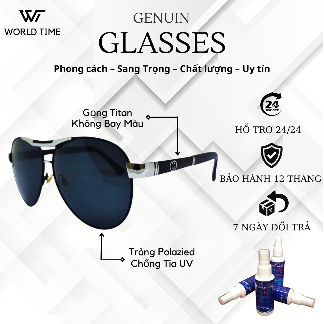 Men's Sunglasses Gc68, High-End Fashion Men's Glasses, Full Box, Polazied Lenses, Anti-Glare, Excellent Uv Protection