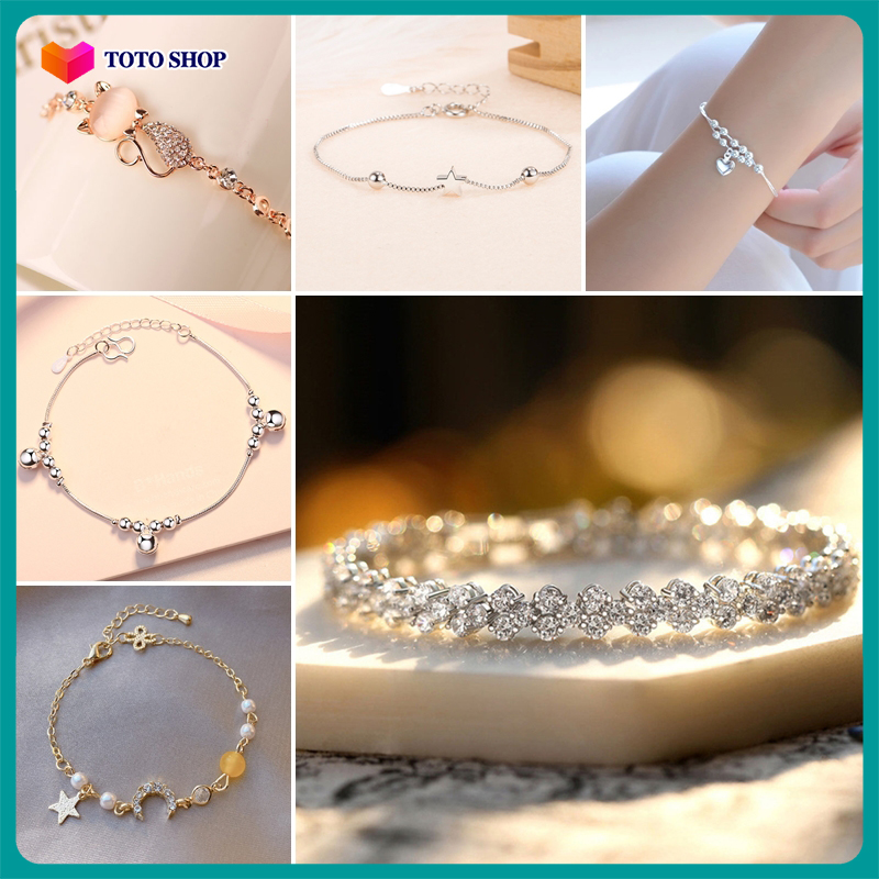 Vòng tay tổng hợp 35 mẫu vòng tay cá tính lấp lánh sang chảnh đi dạo đi làm OV205 xuân hè Hàn Quốc trẻ trung đi đám cưới BSTVT - [VATK]