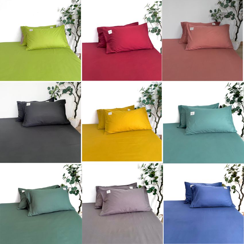 Bộ ga giường Cotton Tici LIDACO ga gối cotton tici bo chun có đủ mọi kích cỡ nệm