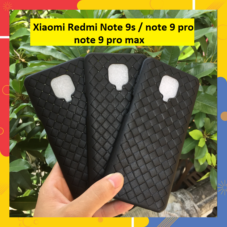 Ốp lưng Xiaomi Redmi Note 9s / Note 9 Pro / Note 9 Pro Max TPU mềm đan ô lưới tản nhiệt sáng tạo