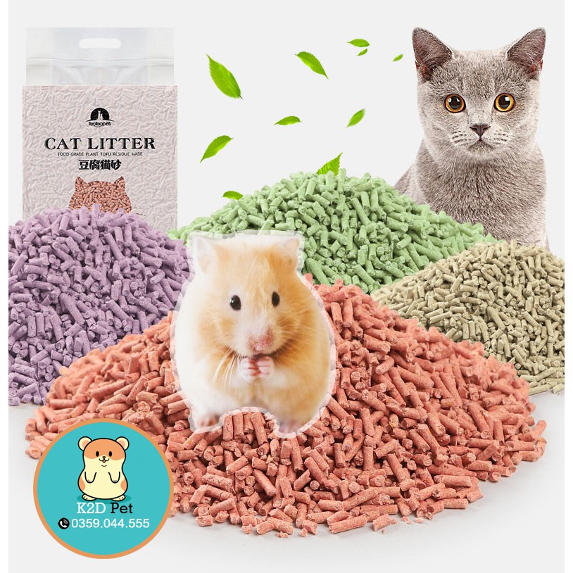 [Hoàn tiền 10%]Lót Chuồng Đậu Nành - Lót Chuồng Tofu Cho Hamster Và Thú Cưng (500g)