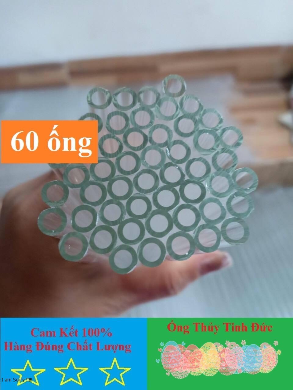 60 ống thủy tinh đức dài 20cm