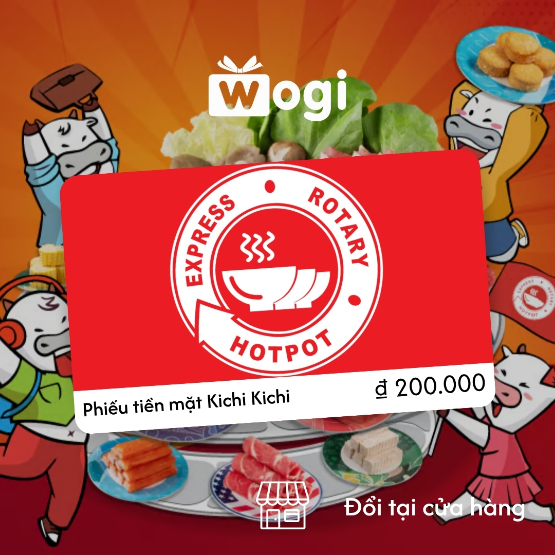 Phiếu mua hàng Kichi Kichi 200.000₫ (Có hiệu lực trong vòng 30 ngày)