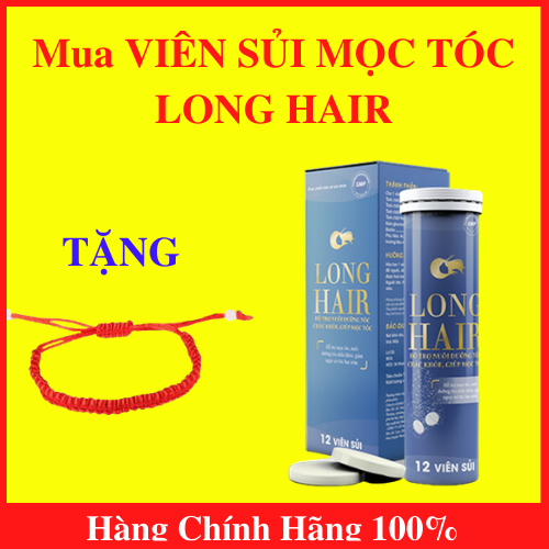 [Miễn Phí Ship]VIÊN SỦI MỌC TÓC LONG HAIR - HỖ TRỢ ĐIỀU TRỊ RỤNG TÓC, HÓI ĐẦU, TÓC BẠC SỚM - NHANH, AN TOÀN, HIỆU QUẢ + Tặng Kèm Vòng Tay Chỉ Đỏ May Mắn - AN001