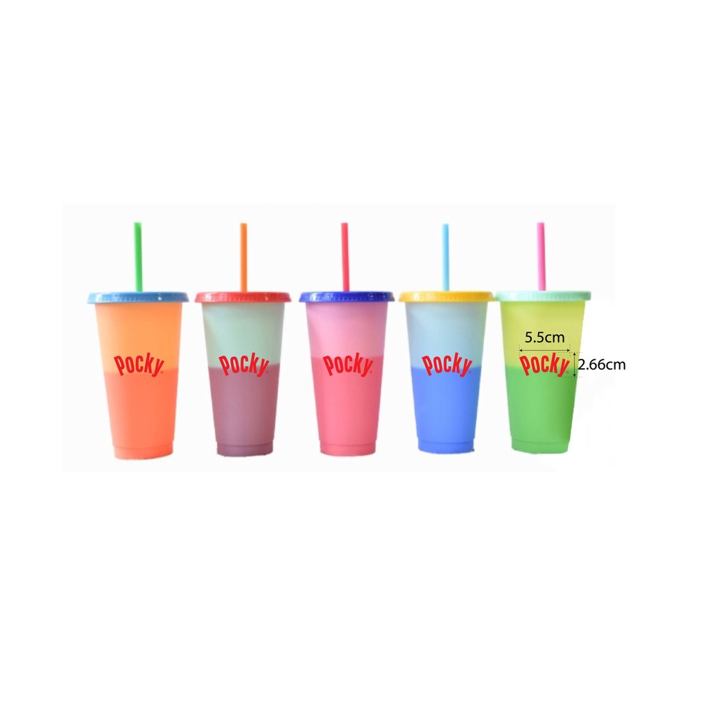 Combo bộ 5 ly đổi màu pocky