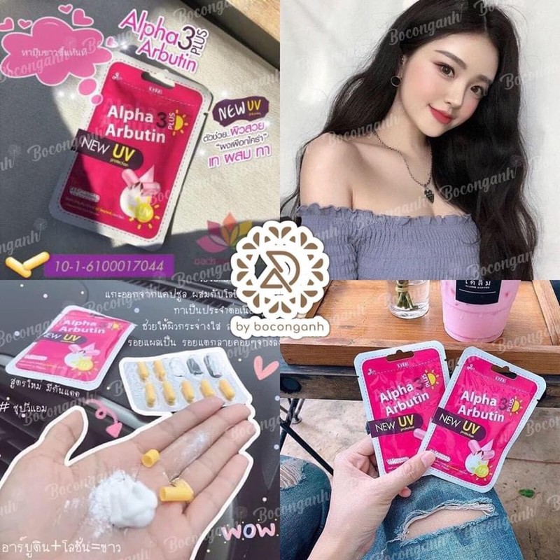 Viên kích trắng alpha abutin mẫu mới