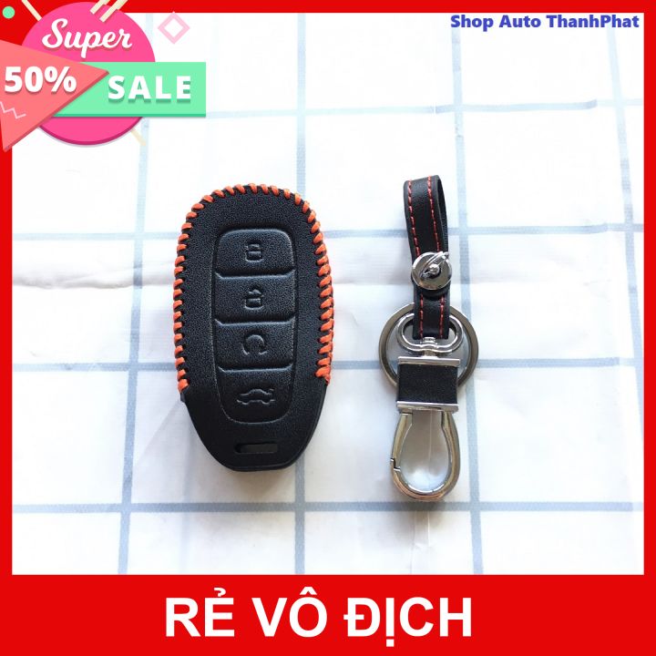 Bao da chìa khóa hyundai accent 2021 loại 4 nút bấm mới