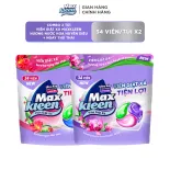 Combo Túi Viên Giặt Xả MaxKleen hương Ngày Thư Thái + Hương Hoa Huyền Diệu (34 viên/ túi)