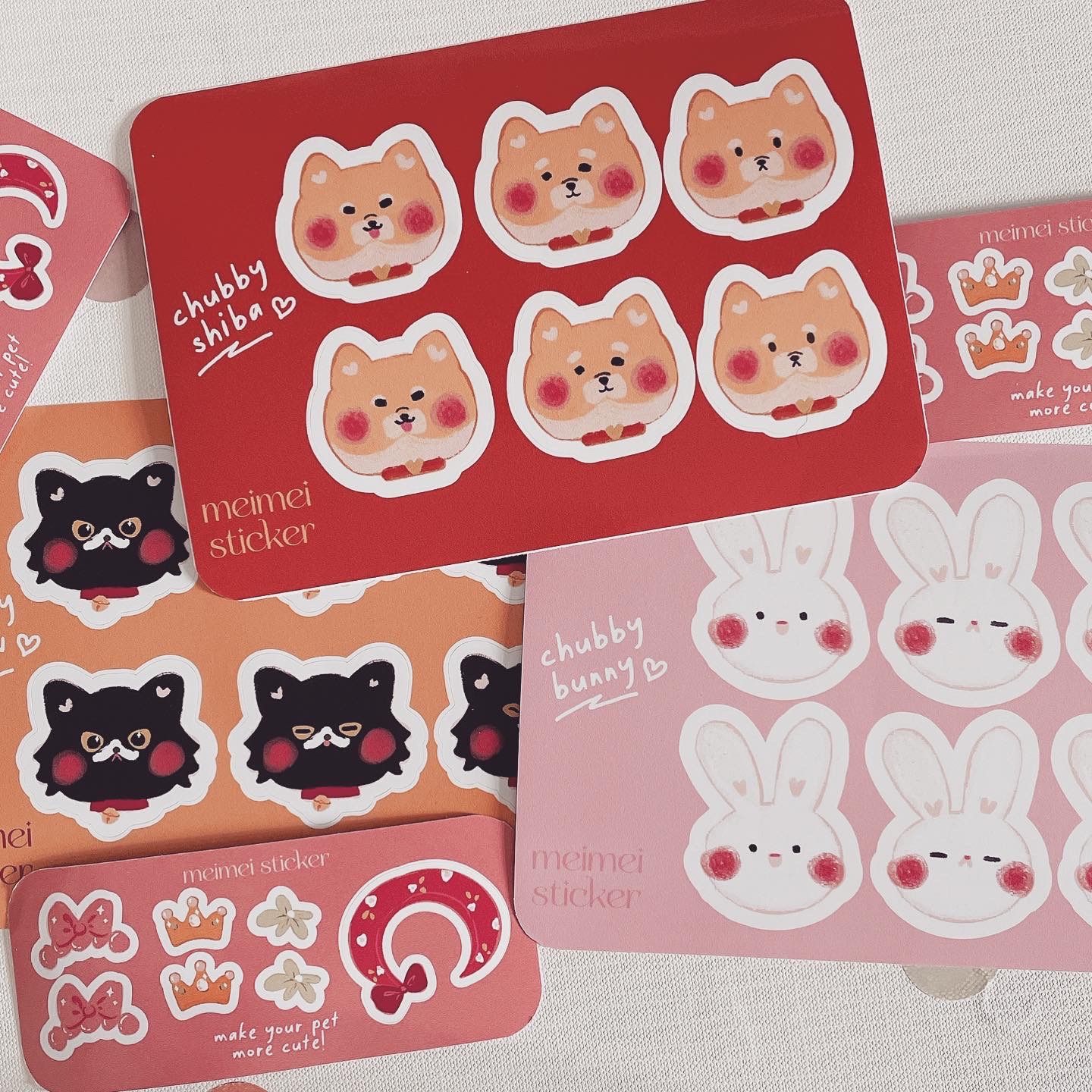 [Meimei Sticker] Pet Điệu - Set Sticker Thú Cưng Và Phụ Kiện Xinh Xinh