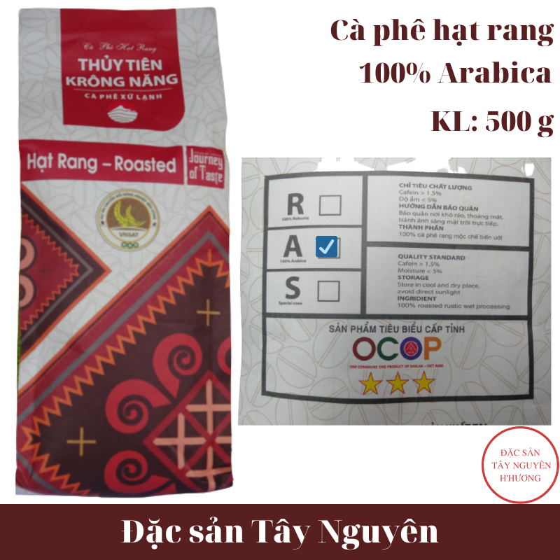Cà phê hạt rang Thuy Tien cà phê arabica nguyên hạt pha máy cà phê Đăk Lak đặc sản Tây Nguyên