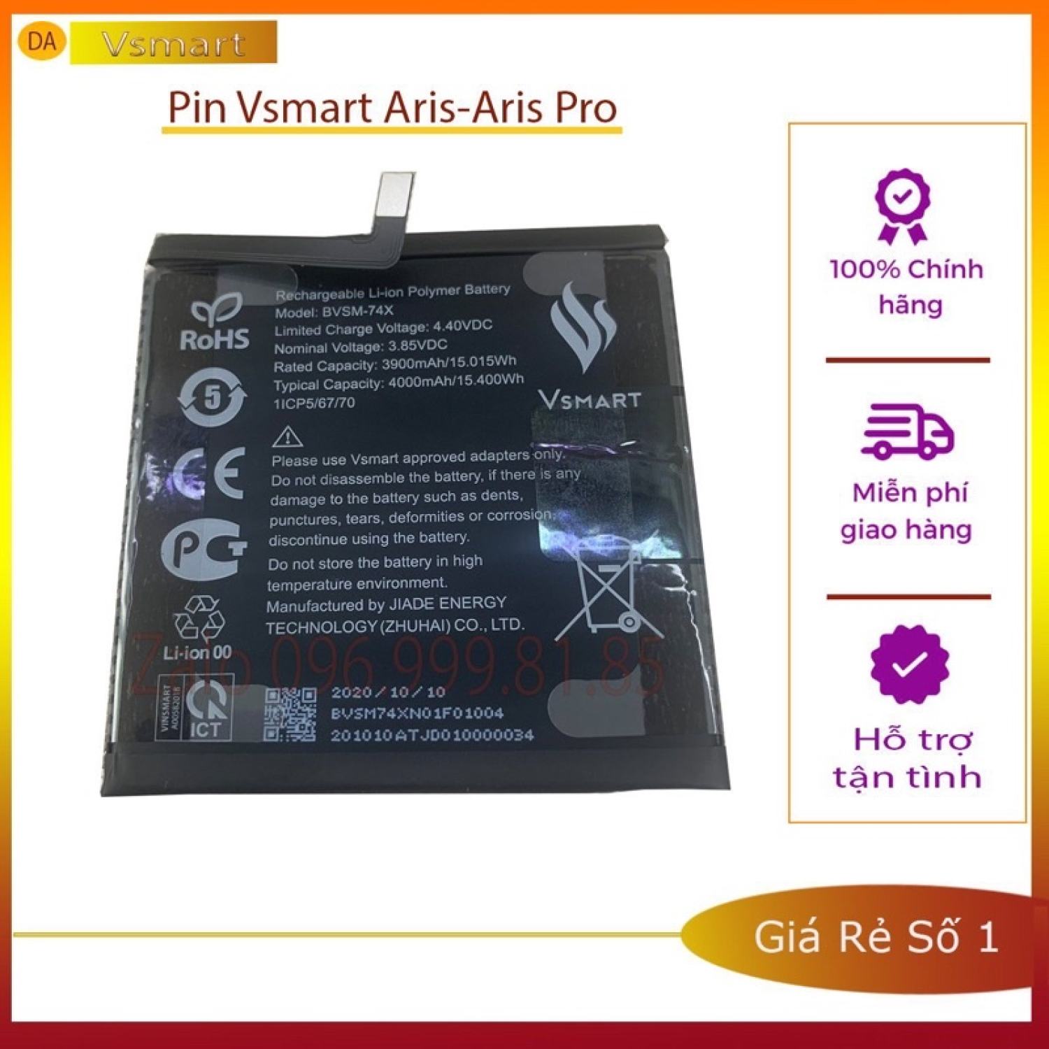 Pin Vsmart Aris_Aris pro New Chính Hãng