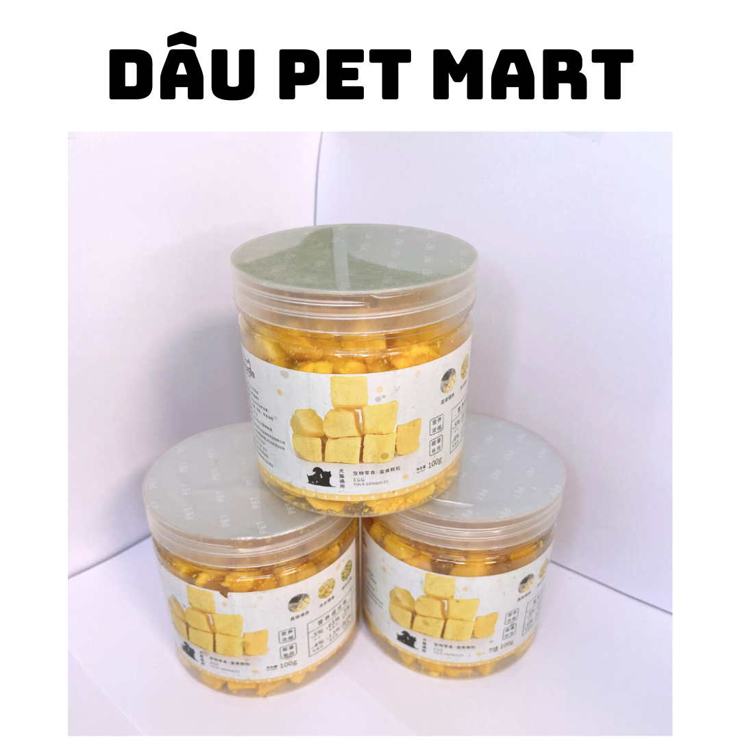 Lòng đỏ trứng gà sấy cho chó mèo hộp 100 gram