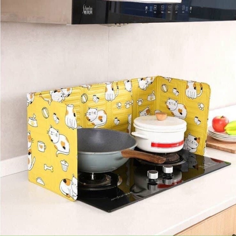 Tấm chắn dầu mỡ bếp ga in hoạ tiết 3D
