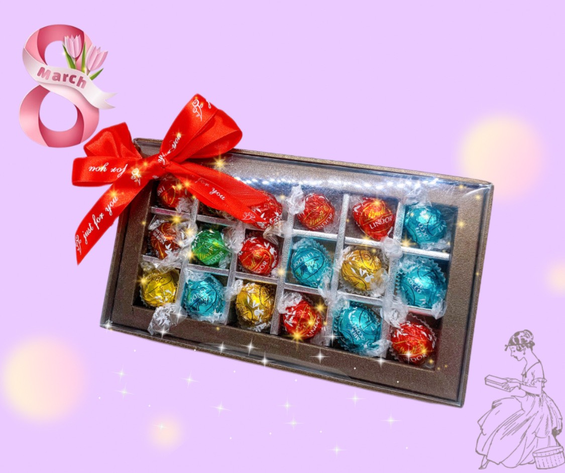 Kẹo socola Lindt Lindor tổng hợp đựng trong hộp quà tặng xinh xắn