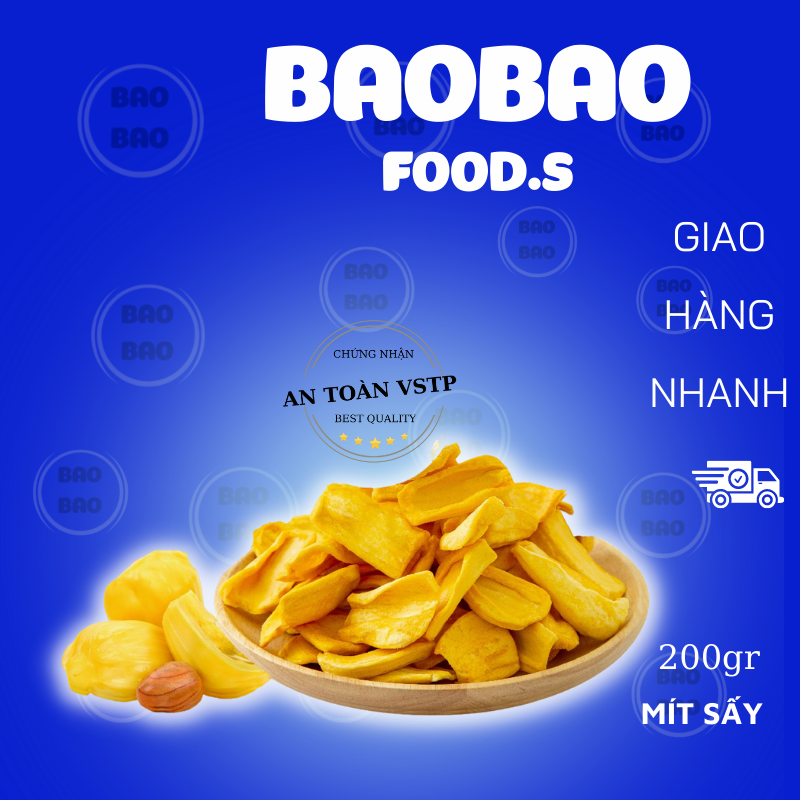 Mít sấy- Không chát- Trái mít khô sấy- đặc sản loại 1,- Đồ Ăn vặt Baobao