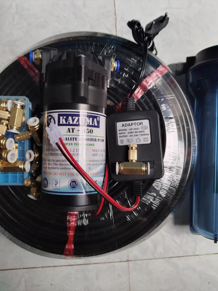 [HCM]bộ máy phun sương làm mát nhà 220v làm mát sân vườn quán cafe nhập khẩu BH 12 tháng