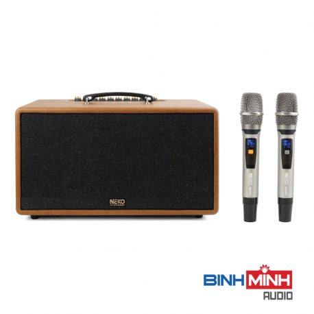 Loa di động bluetooth NEKO NK600 kèm 2 micro không dây- Hàng chính hãng