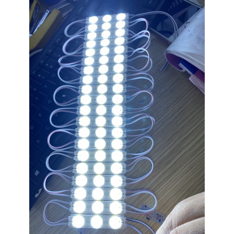 Led Hắt 3 Bóng, led modul siêu sáng 12V chống nước bán ngoài trời Vỉ led quảng cáo điện áp 12V chip 2835