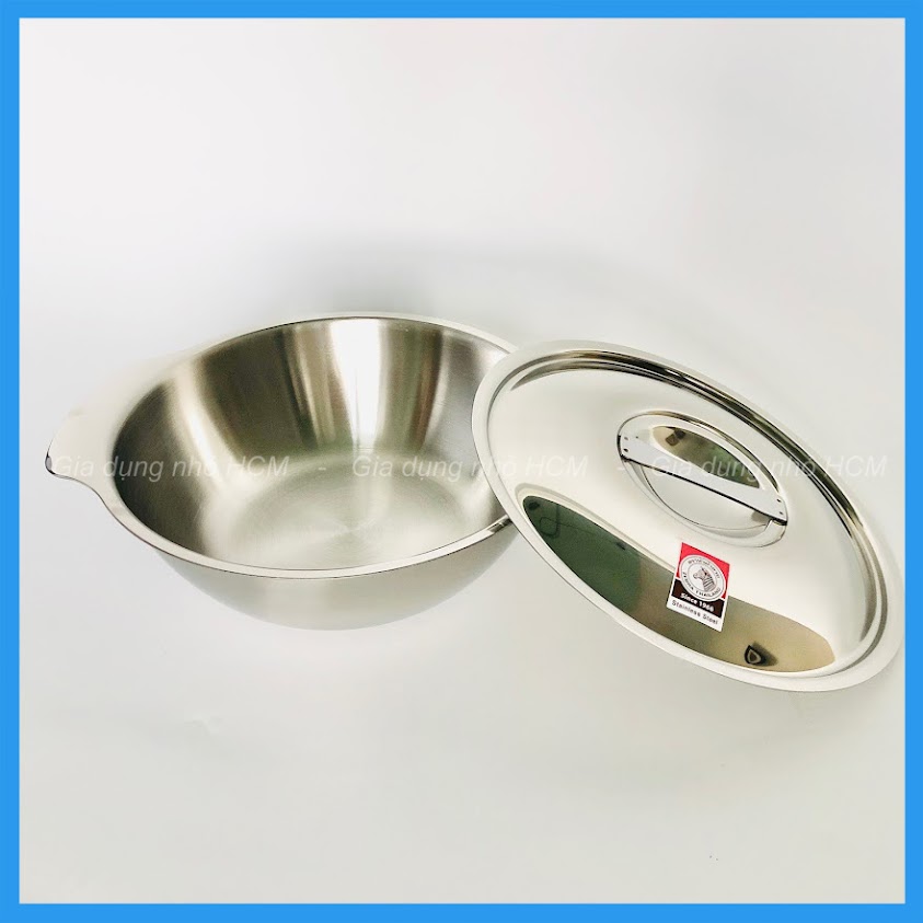 Thố inox 304 Zebra có tay cầm đường kính 22cm