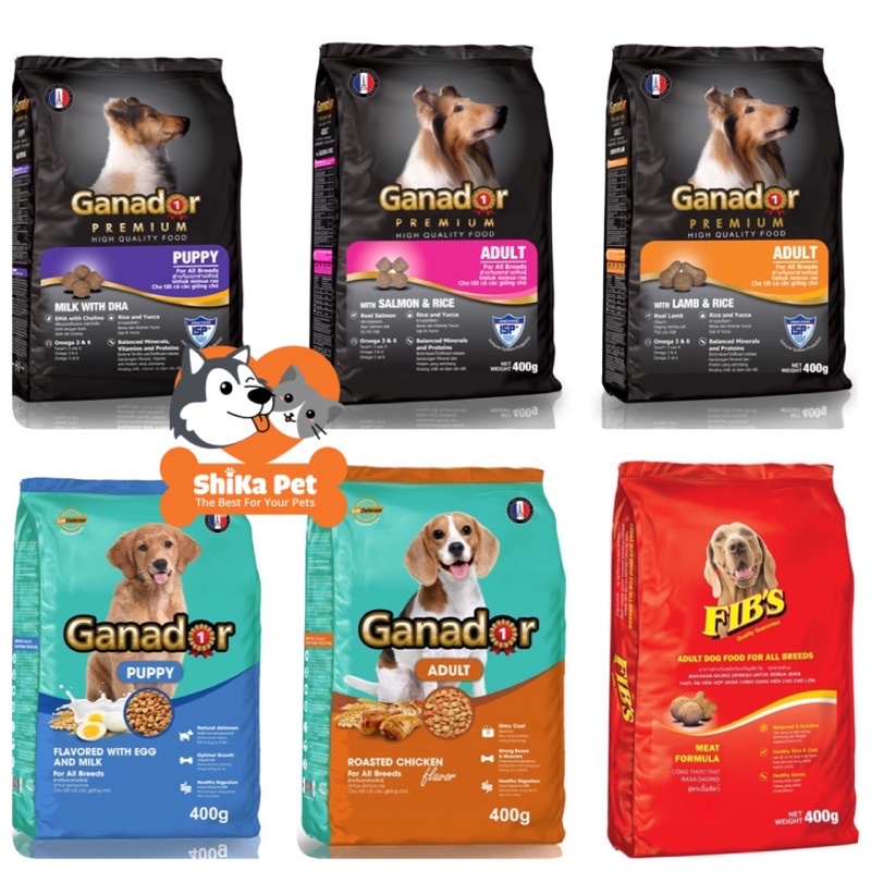 Thức Ăn Chó Ganador/Fib’S Cho Chó Con&Chó Trưởng Thành Các Loại 400G