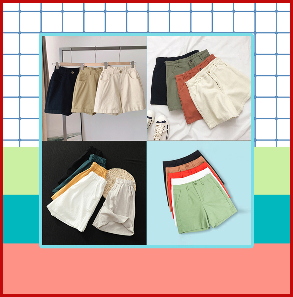 Combo 2 quần short nữ kaki 🎁 các mẫu quần hot 2021 🎁