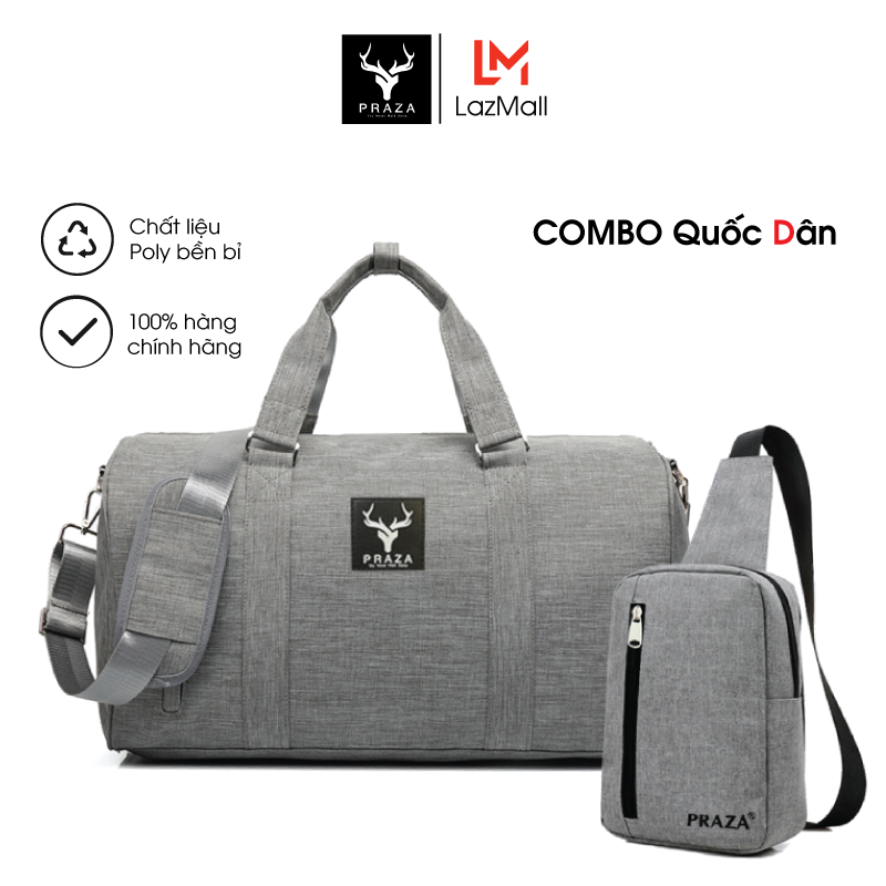 Combo Túi Đeo Chéo Tiện Dụng Campus & Túi Du Lịch, Túi Xách Hành Lý Cỡ Lớn, Túi Trống Có Ngăn Đựng Giày PRAZA - TX082DC095 - Hãng Phân Phối Chính Thức