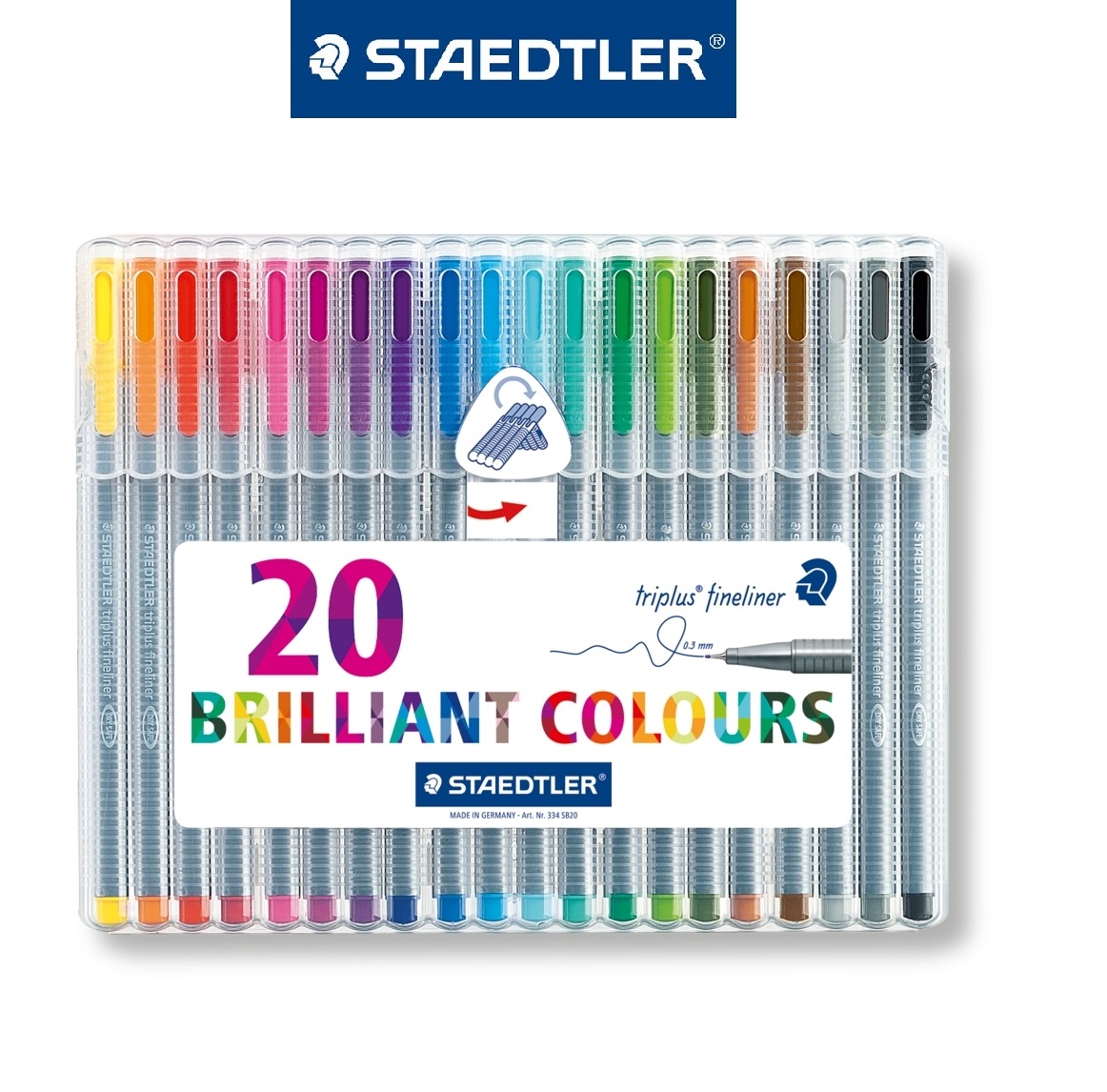 Vỉ 20 Cây Dạ Kim Nét 0.3mm Cao Cấp Thân 3 Cạnh 334 SB20