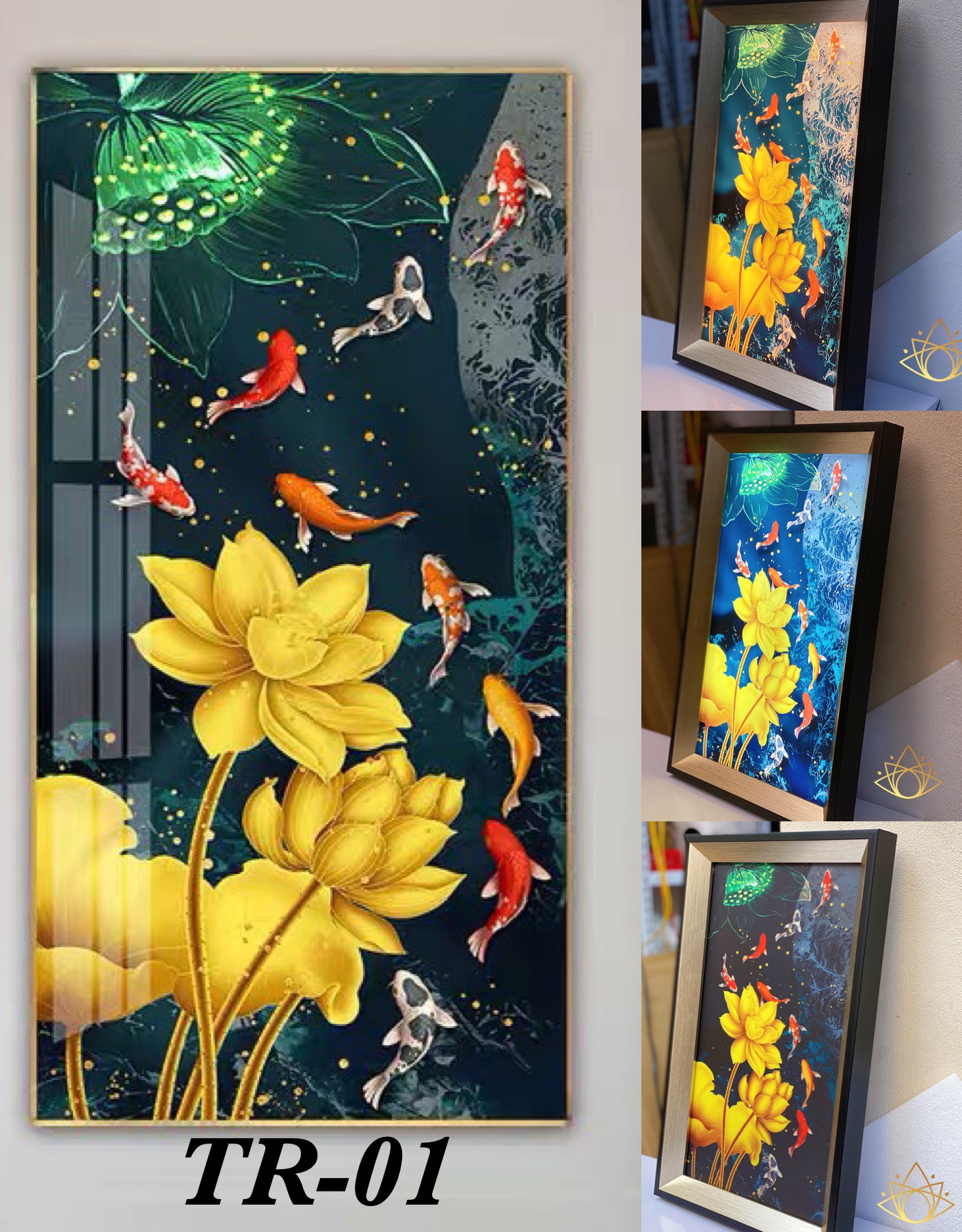 Tranh đèn LED 3D - 3 chế độ ánh sang, sử dụng trang trí nội thất gia đình mang phong cách Châu Âu