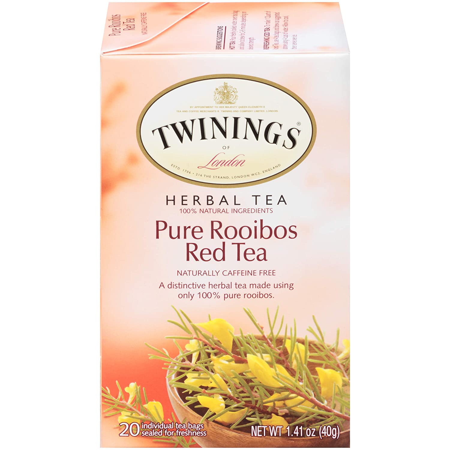 Hồng trà nguyên chất Twinings Pure Rooibos Red Tea hộp 20 gói