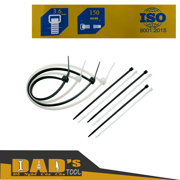 Dây rút nhựa tiêu chuẩn 4x150mm - drn04150