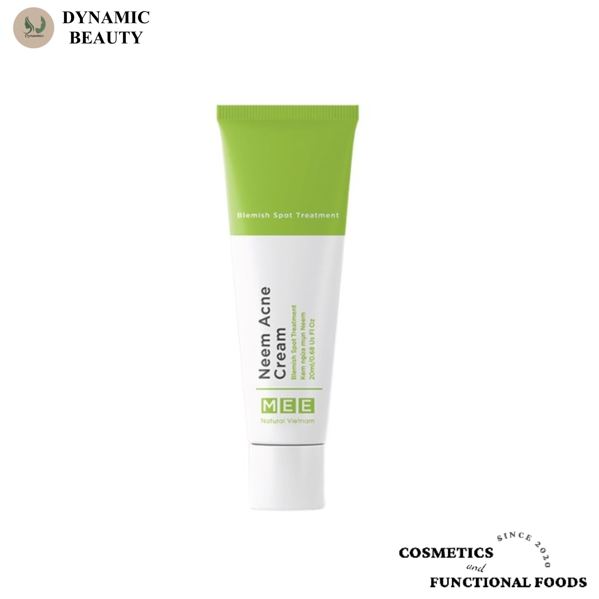 Kem chấm mụn thảo mộc Mee Natural hỗ trợ giảm mụn, mờ thâm neem acne cream 20ml