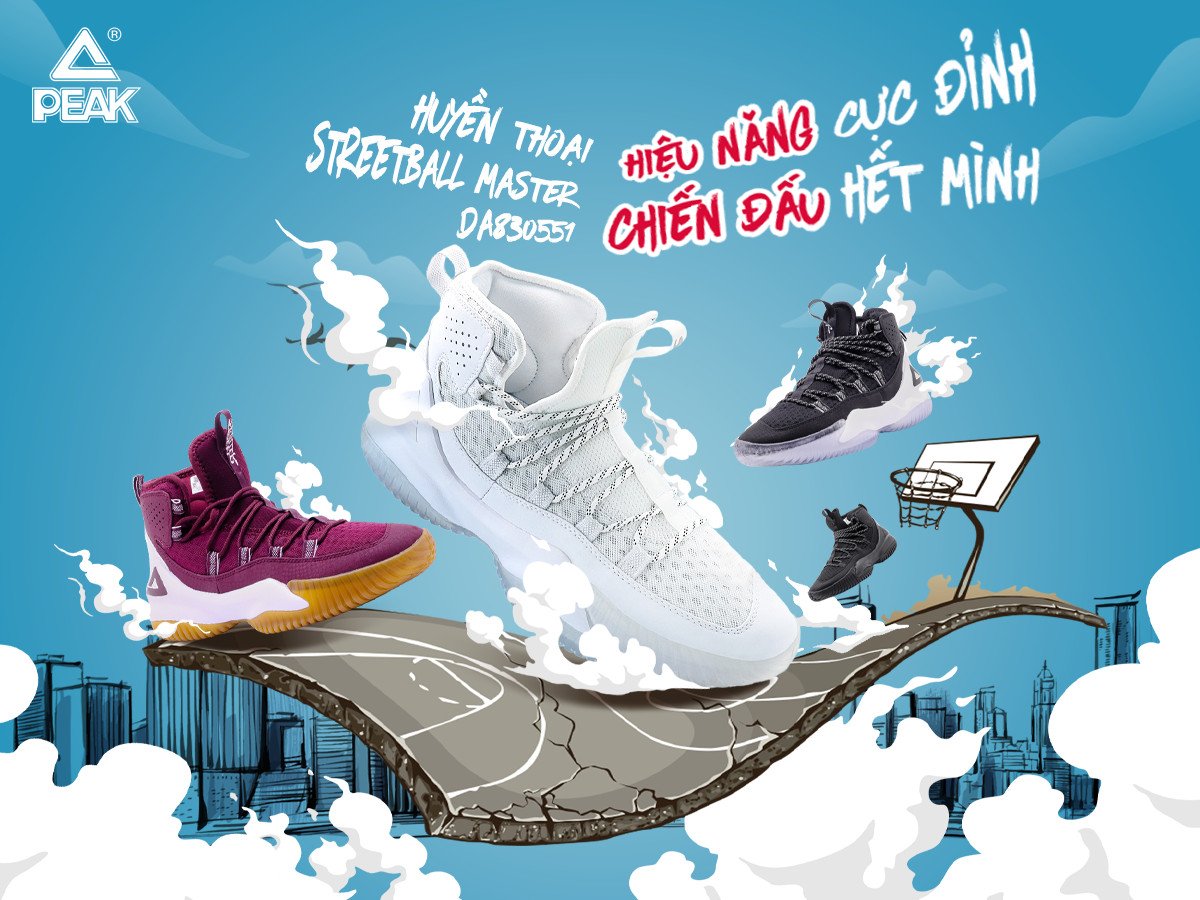 Giày bóng rổ PEAK Streetball Master DA830551