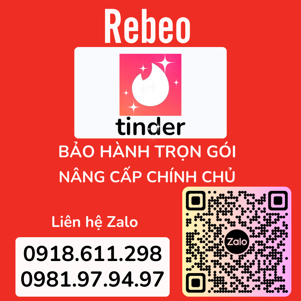 Phần Mềm Tinder Platinum 6 Tháng - Ứng Dụng Hẹn Hò - Nâng Cấp Tài Khoản Chính Chủ - REBEO Shop