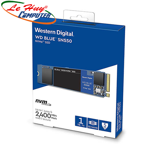 Ssd western digital blue 1tb sn550 nvme pcie gen3x4 8 gb/s wds100t2b0c
