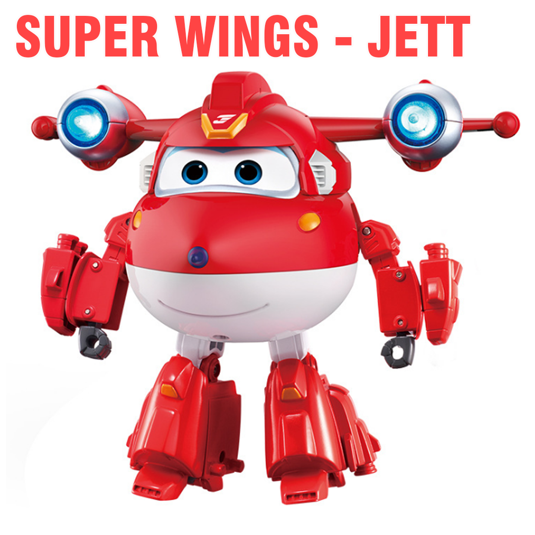 Đồ chơi Super wings đội bay siêu đẳng Robot Biến Hình Cỡ Lớn Có Đèn Và Âm Thanh - Jett Mira Donnie Astra DizzySiêu Cấp