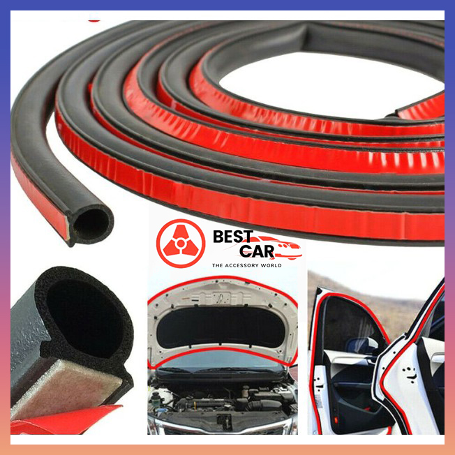 Gioăng D chống ồn, doăng cao su giảm tiếng ồn dán viền cánh cửa nắp ca pô cốp sau xe ô tô