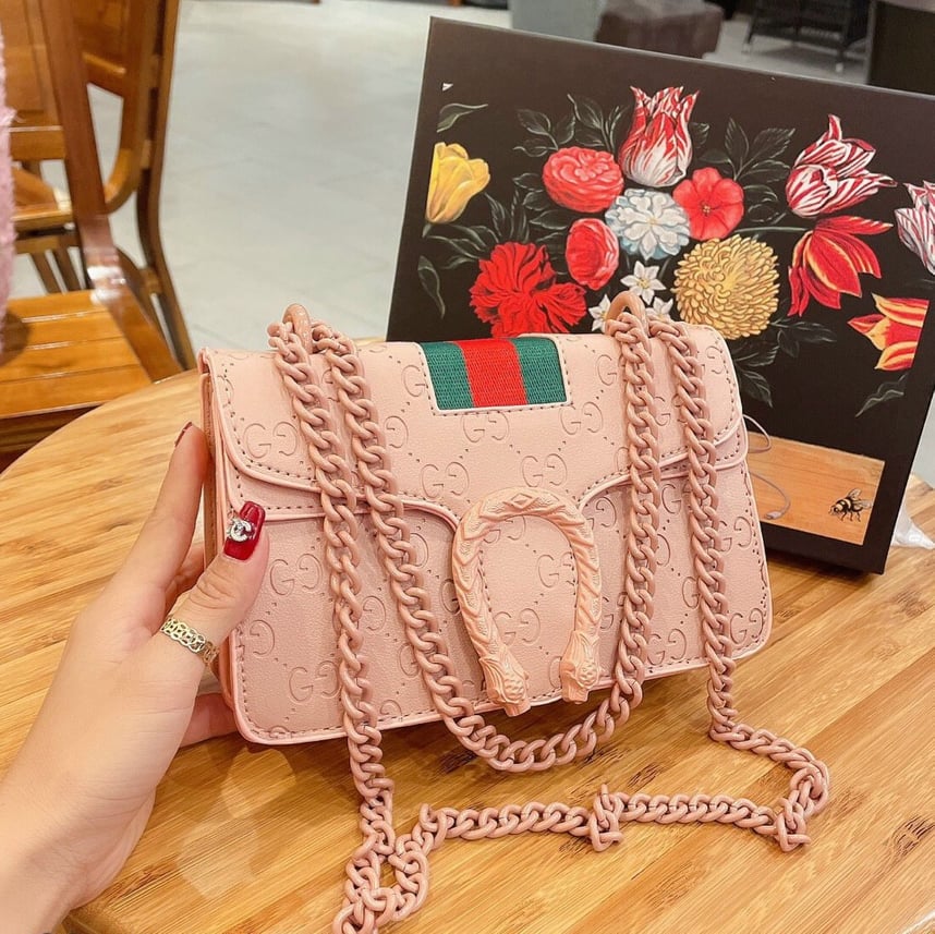 Túi đeo chéo túi đeo vai đầy rồng sọc full màu xích thời trang