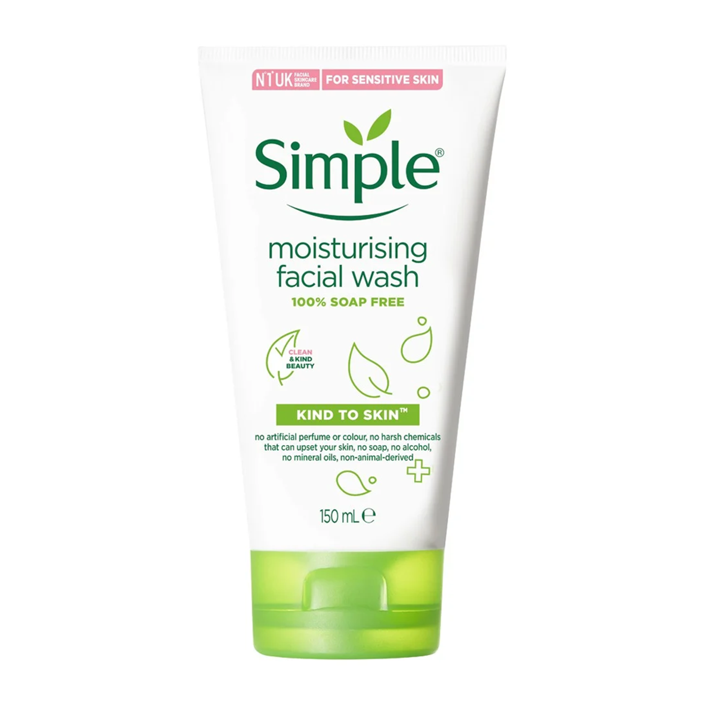 Gel rửa mặt simple moisturing facial wash gel dành cho da nhạy cảm 150ml