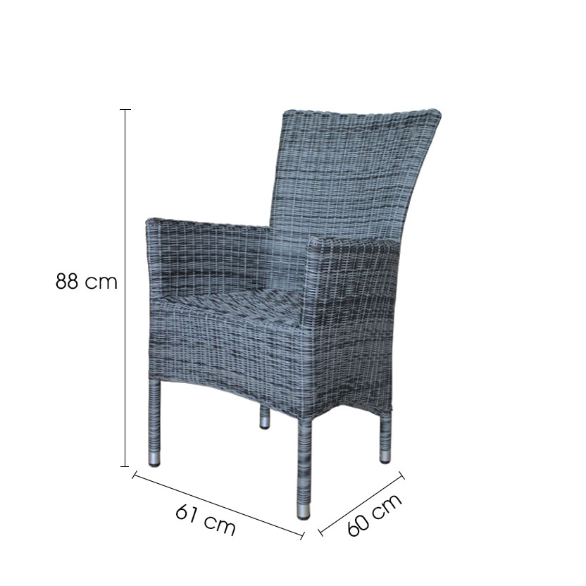 Ghế đan bằng nhựa giả mây Furnist Toscana