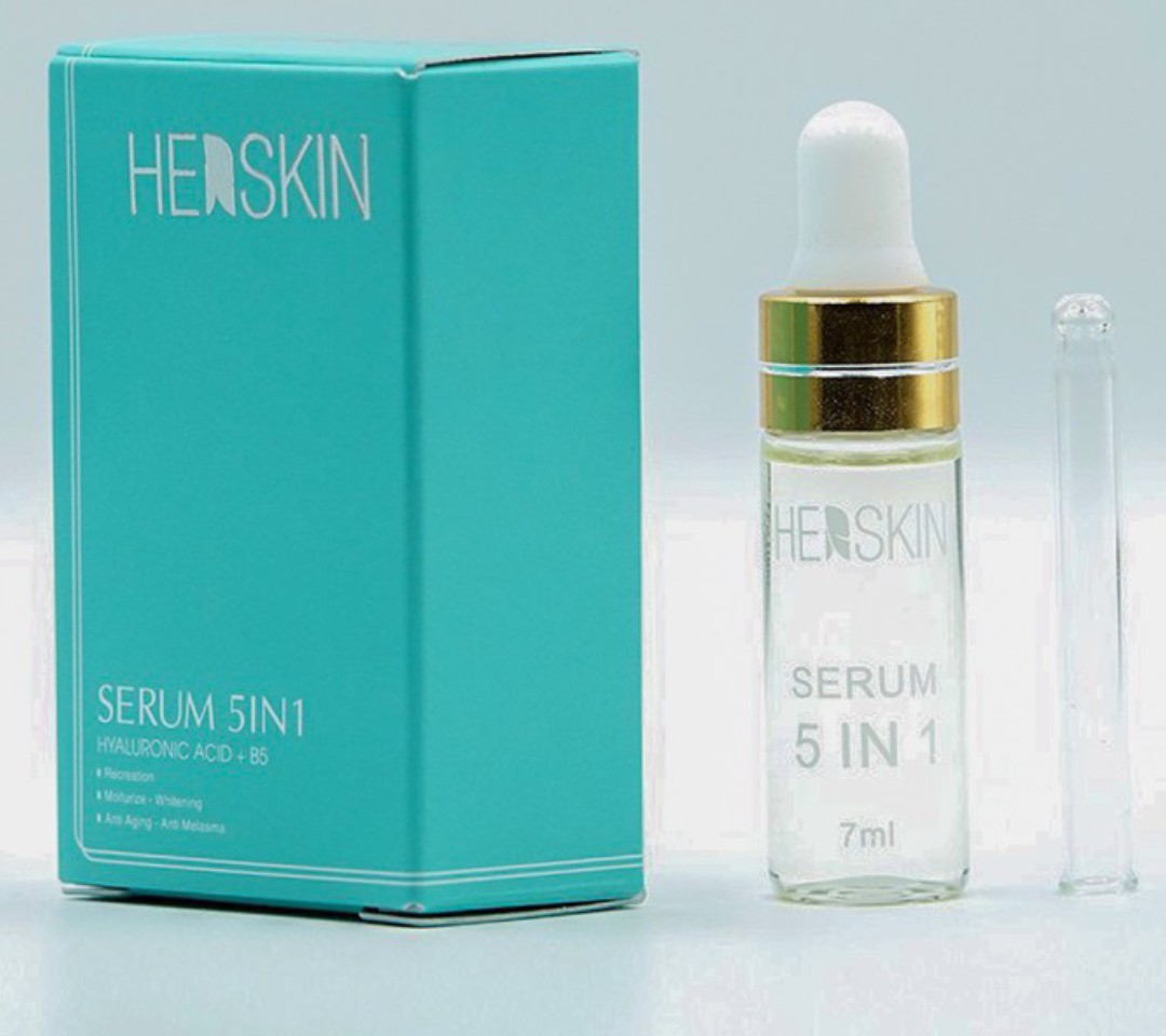 1 LỌ SERUM 5 IN 1 - DƯỠNG DA CĂNG BÓNG HERSKIN  PRINCESS WHITE 7ML